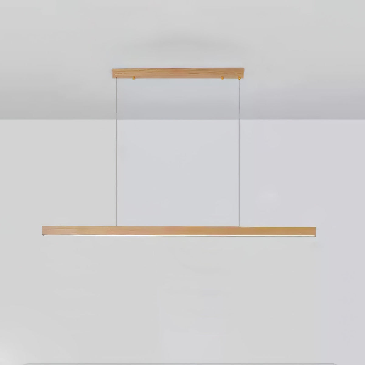 Rinalina liniowa minimalistyczna lampa wisząca ze szkła i drewna