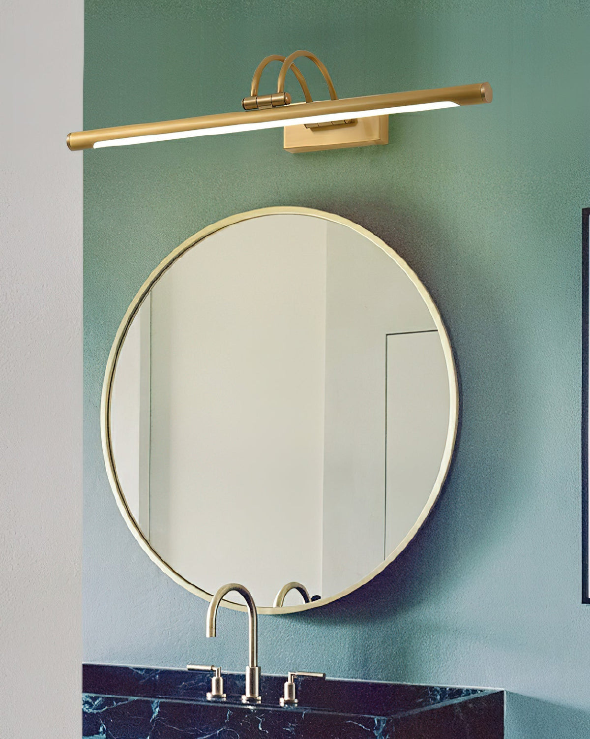 Solarielle liniowy kinkiet Vanity Brass