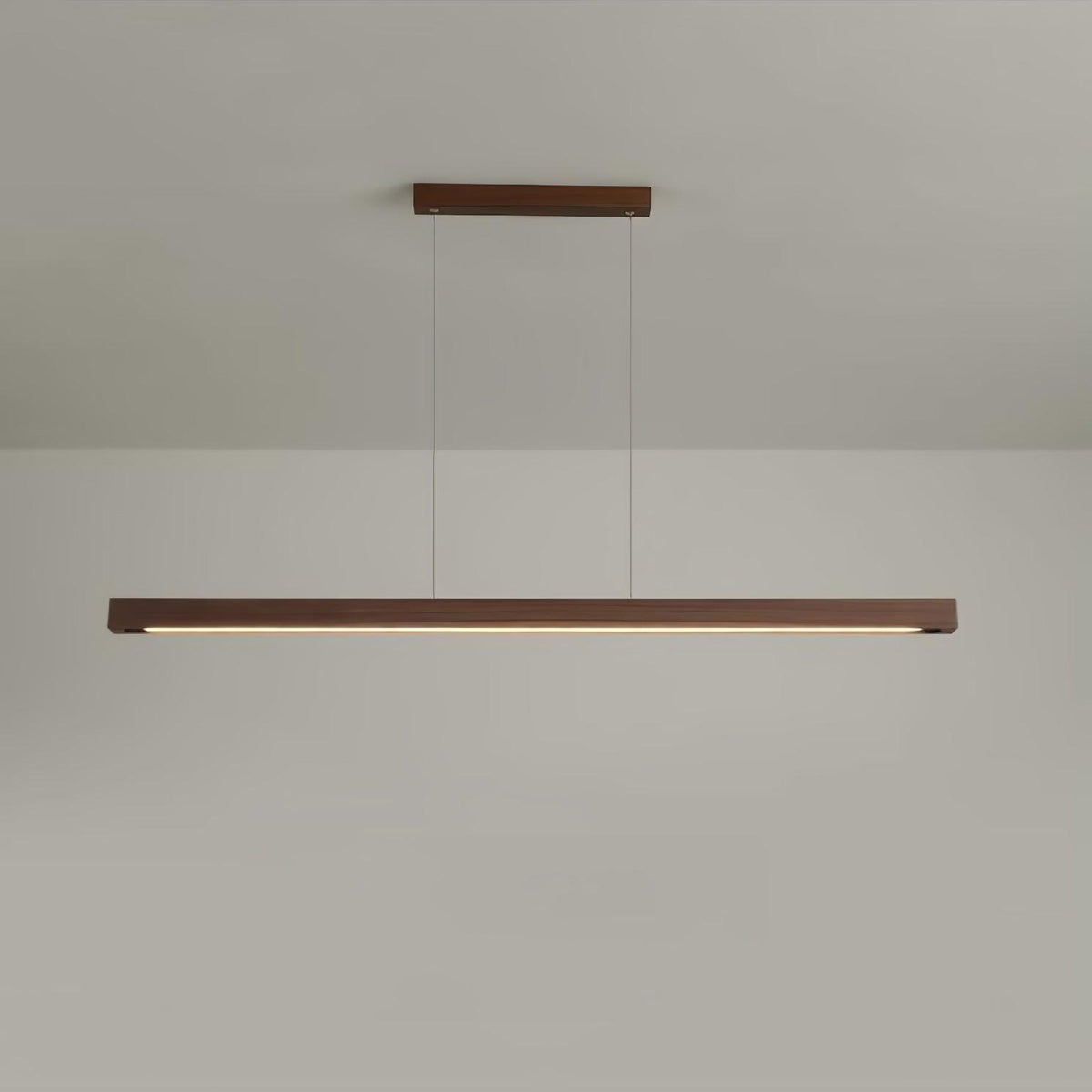 Aro liniowa lampa wisząca z drewna