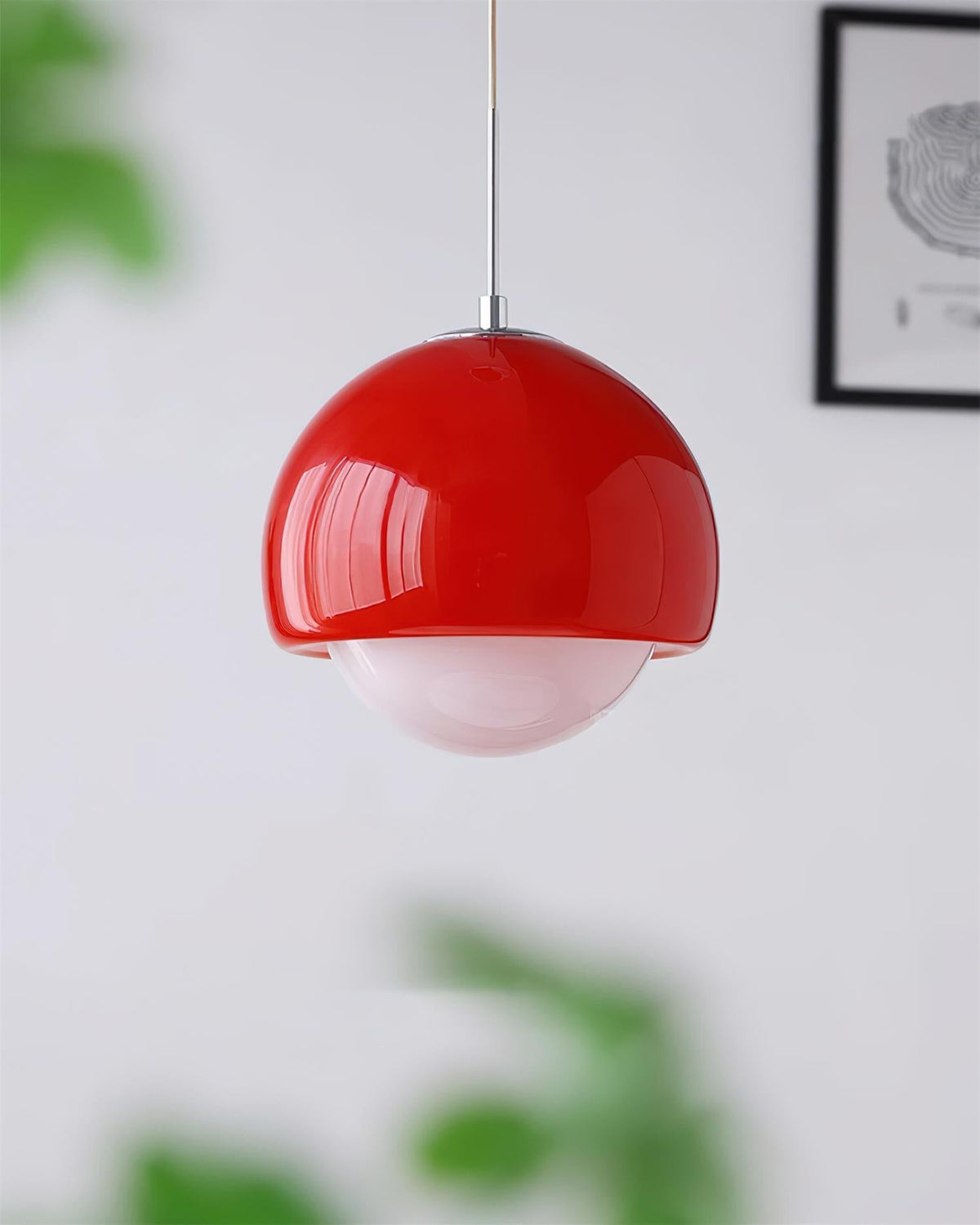 Lipko lampa wisząca ze szkła w kulistej osłonie retro nowoczesna kolorowa