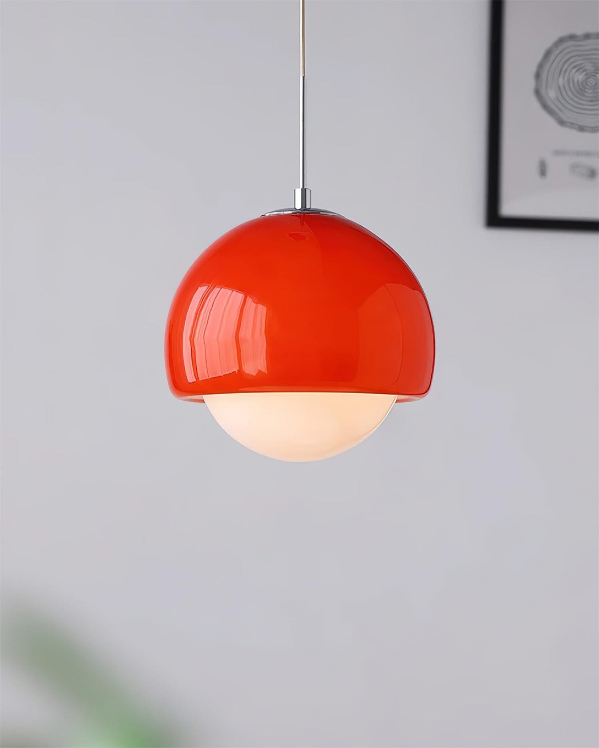 Lipko lampa wisząca ze szkła w kulistej osłonie retro nowoczesna kolorowa