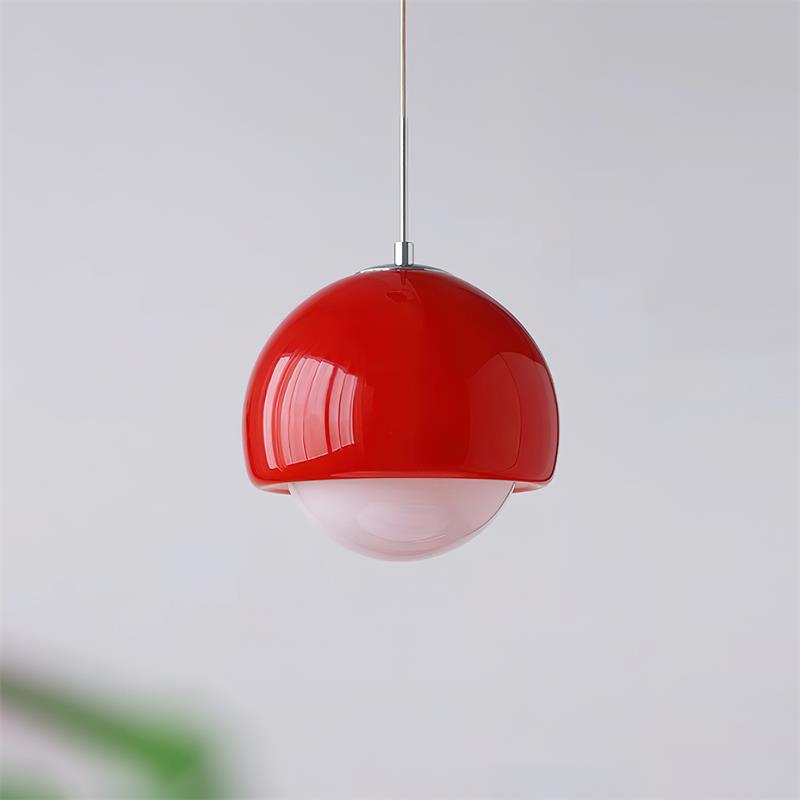 Lipko lampa wisząca ze szkła w kulistej osłonie retro nowoczesna kolorowa