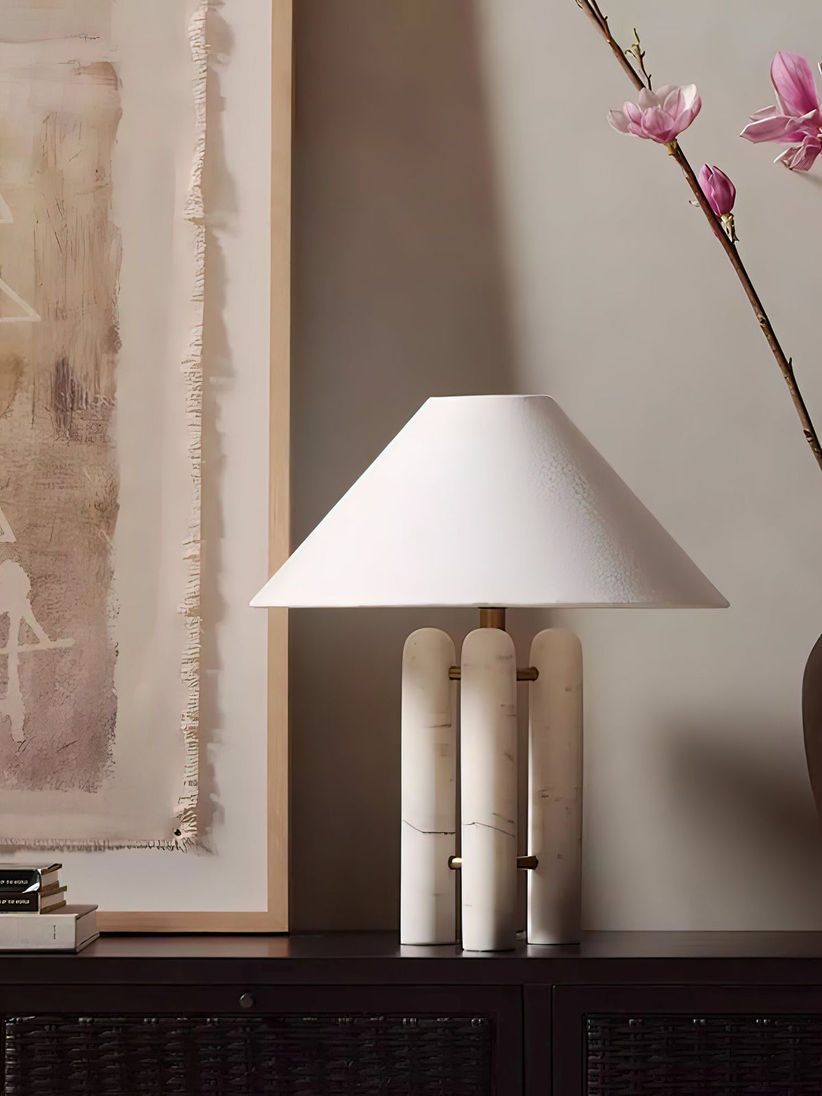 Trio nowoczesna lampa stołowa z marmuru