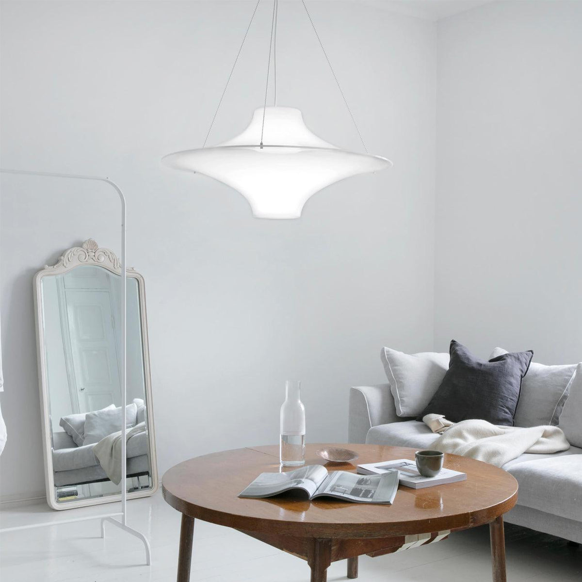 Lampa wisząca Dali w kształcie UFO z akrylu – nowoczesna lampa wisząca do salonu