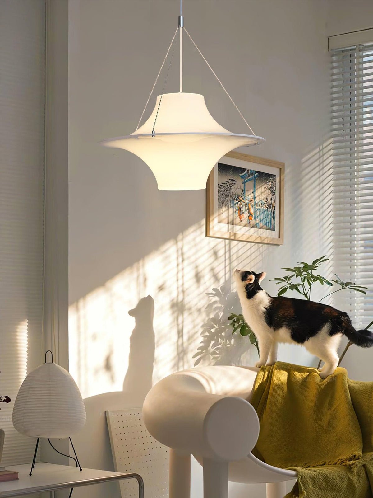Lampa wisząca Dali w kształcie UFO z akrylu – nowoczesna lampa wisząca do salonu