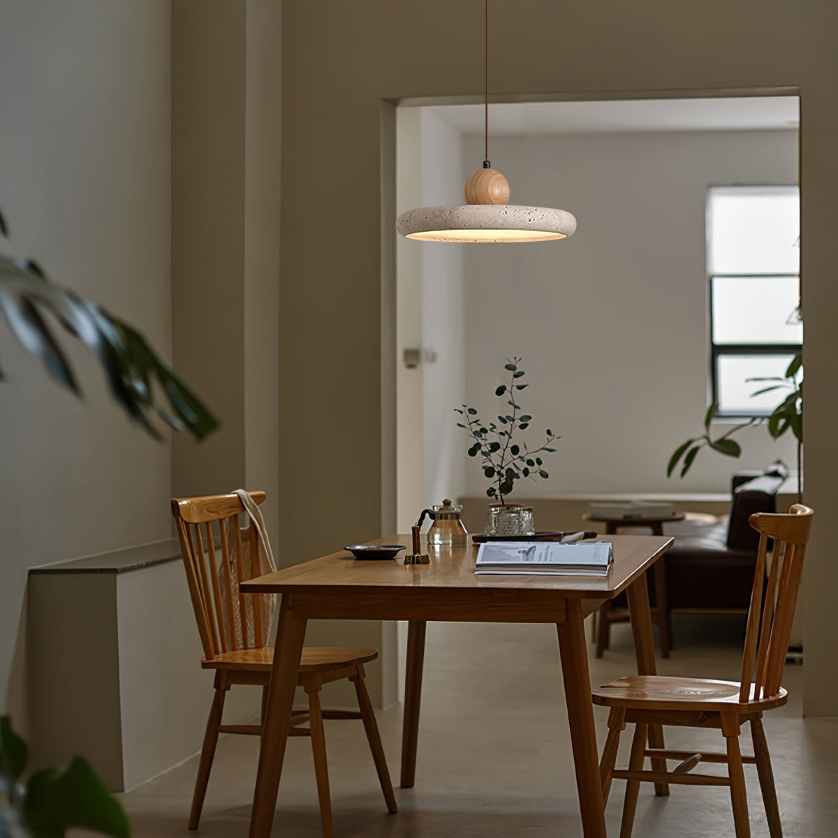 Opalyn Minimalist Travertine Plug-In lampa wisząca