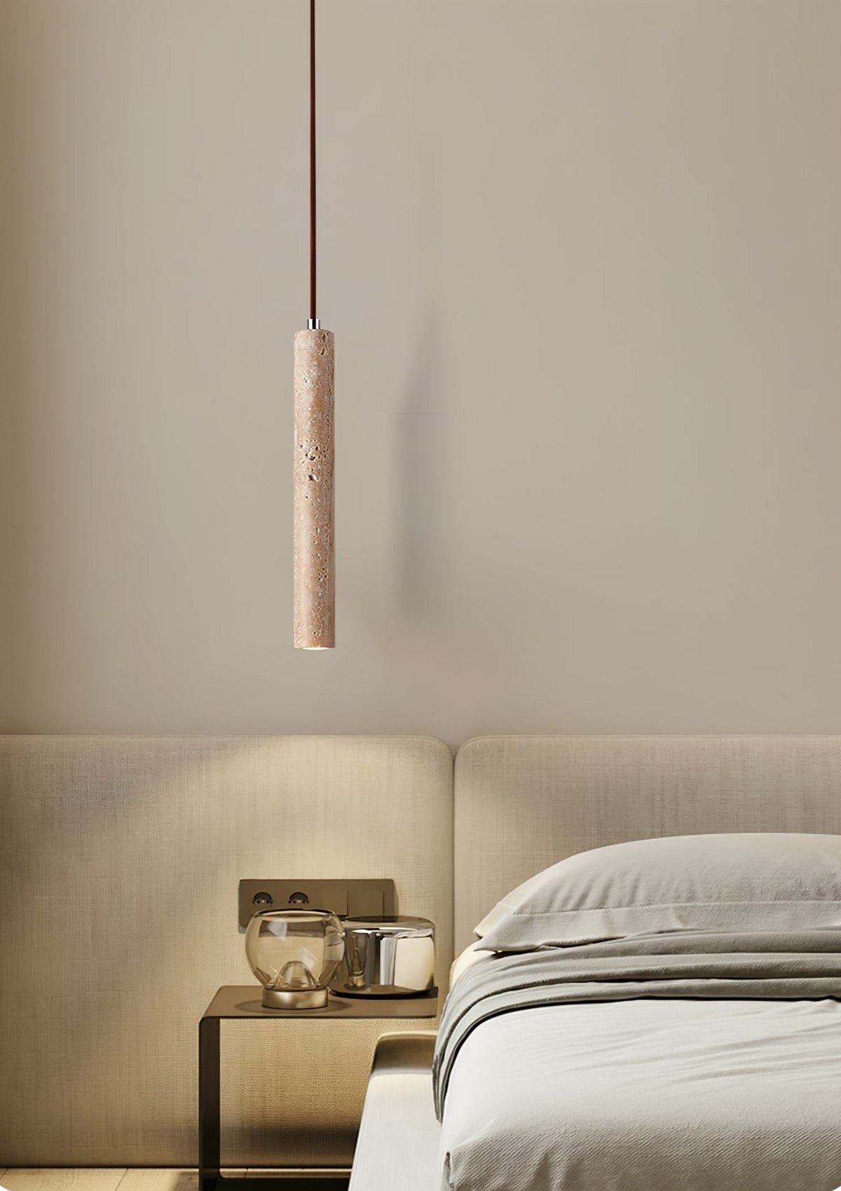 Sular cylindryczna lampa wisząca ze szkła tawernin