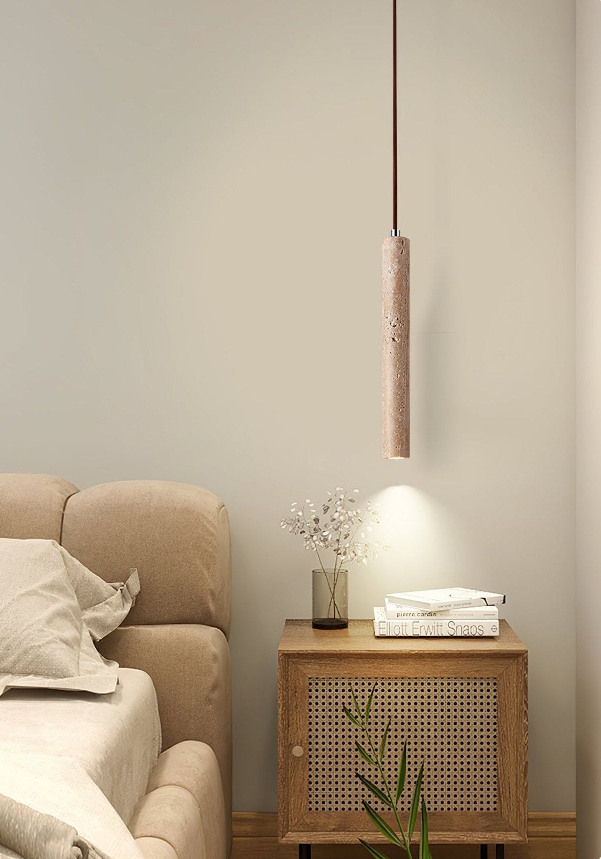 Sular cylindryczna lampa wisząca ze szkła tawernin