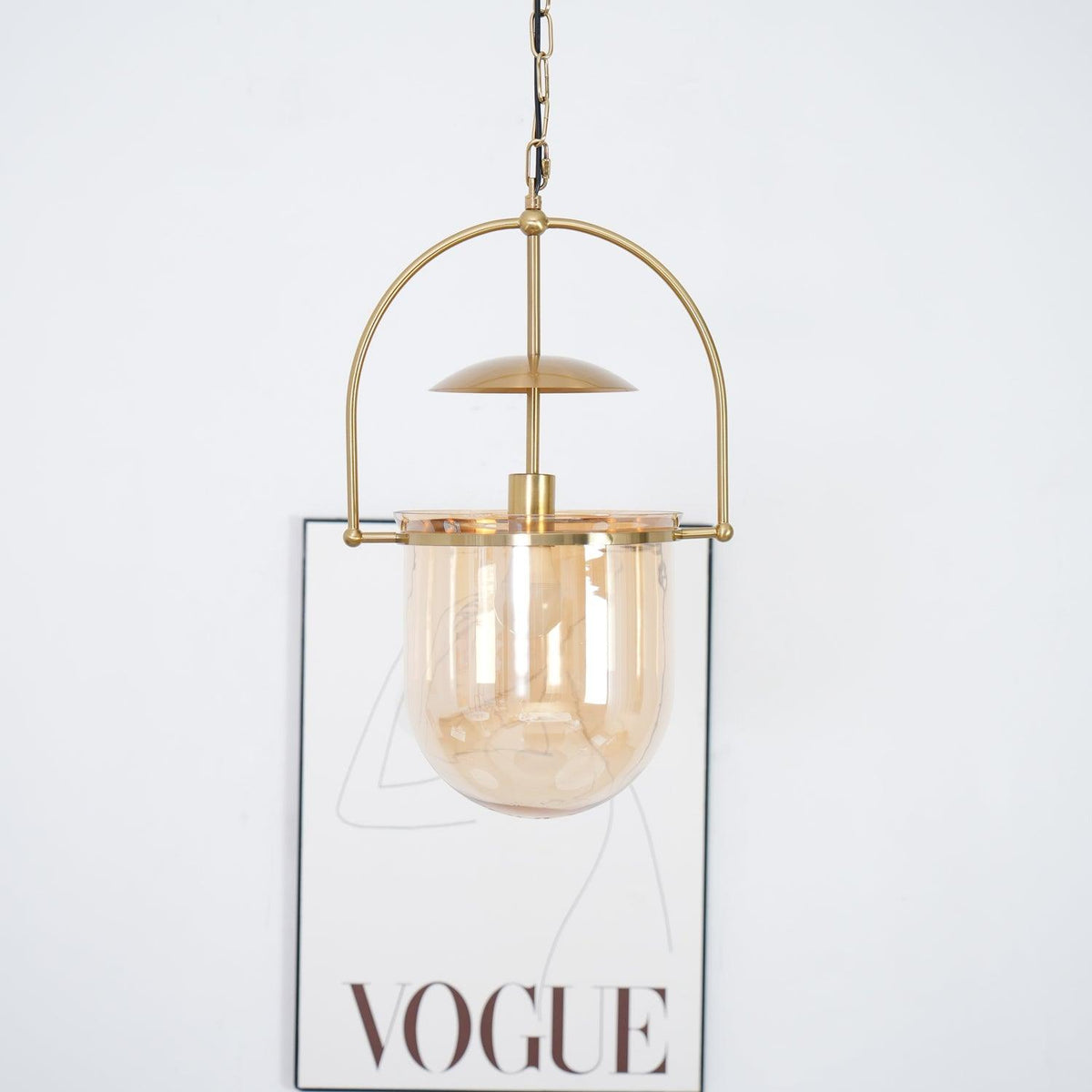 Lampa wisząca Velanaya ze szkła z mosiądzu w stylu vintage do salonu