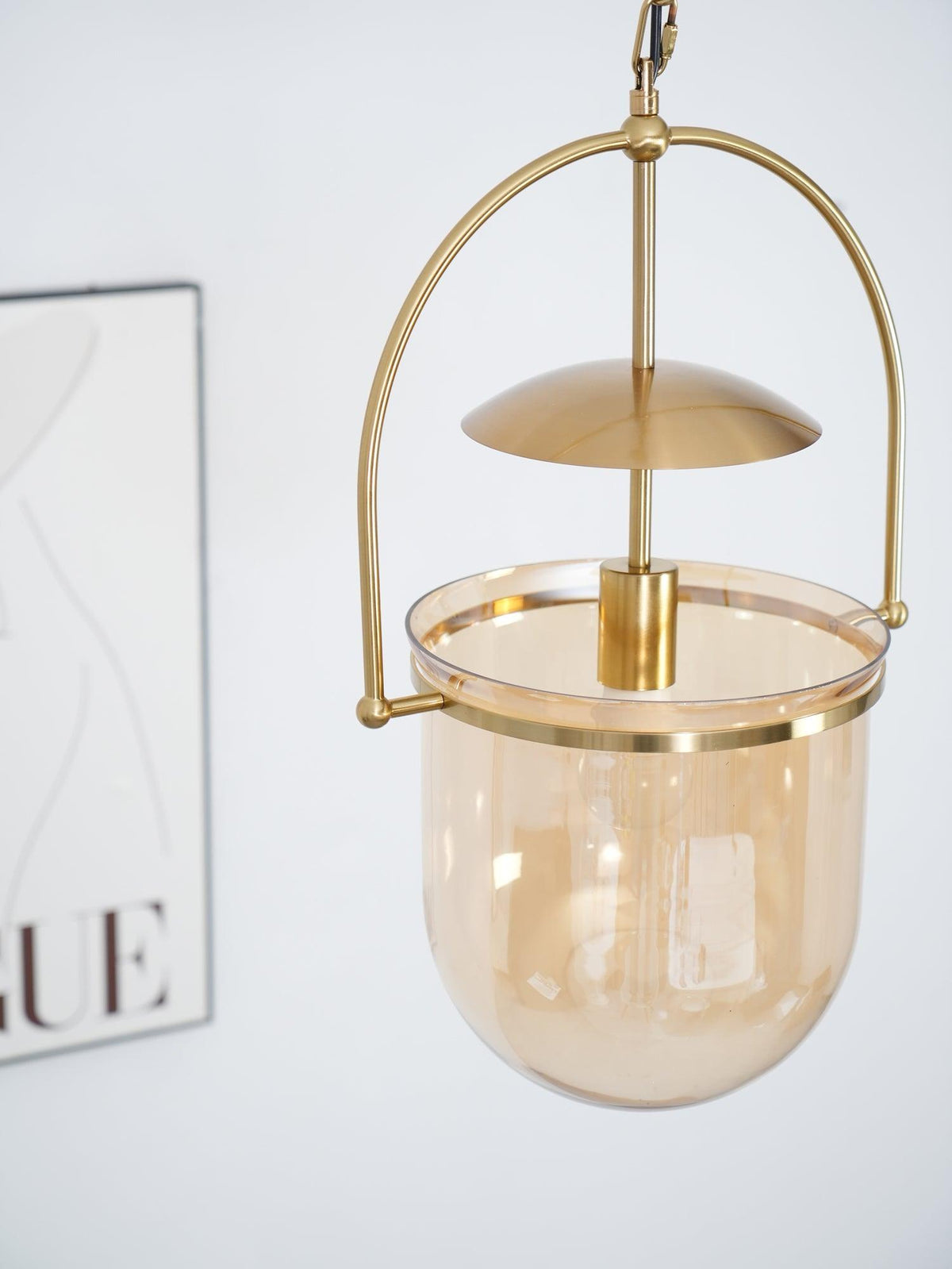 Lampa wisząca Velanaya ze szkła z mosiądzu w stylu vintage do salonu