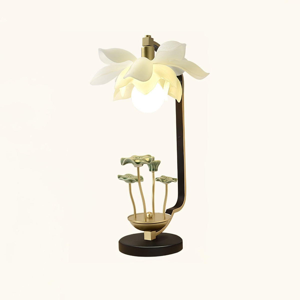 Lampa stołowa Olivia ze szkła ceramicznego