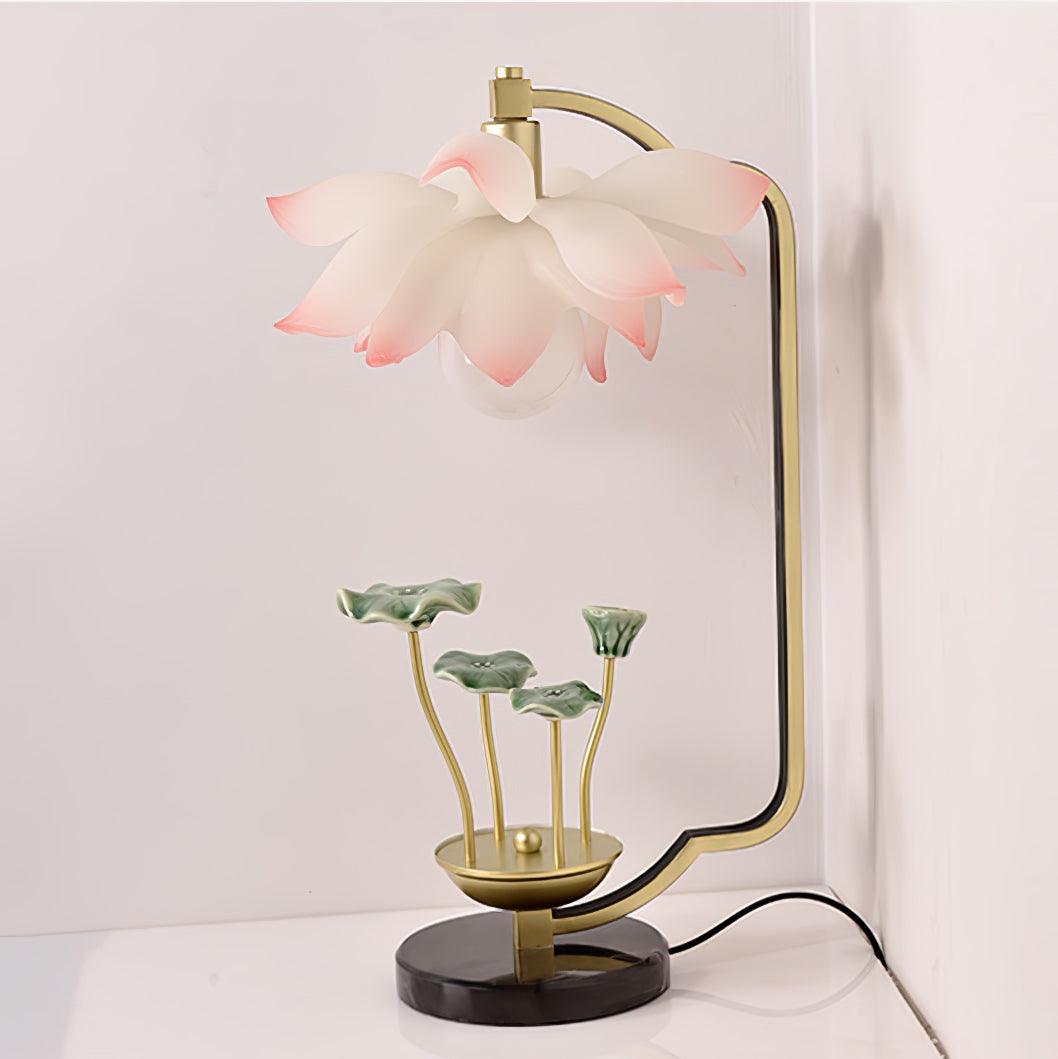 Lampa stołowa Olivia ze szkła ceramicznego