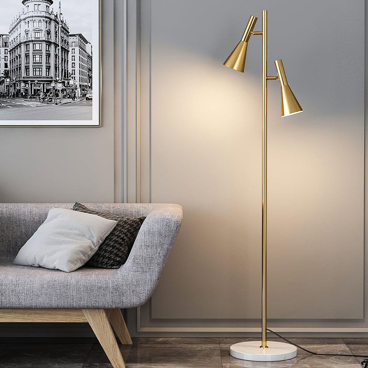 Aricel lampa stojąca z marmuru