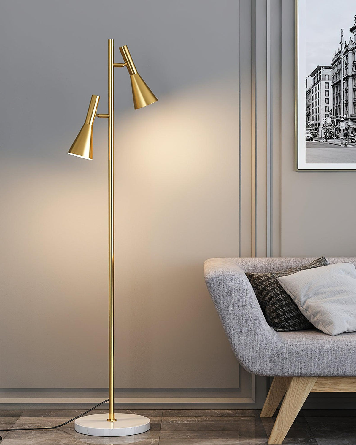 Aricel lampa stojąca z marmuru