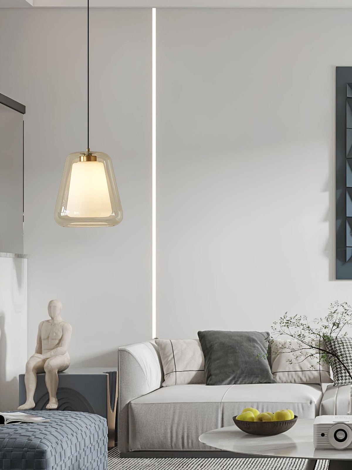 Ate złota lampa wisząca w stylu nowoczesnym