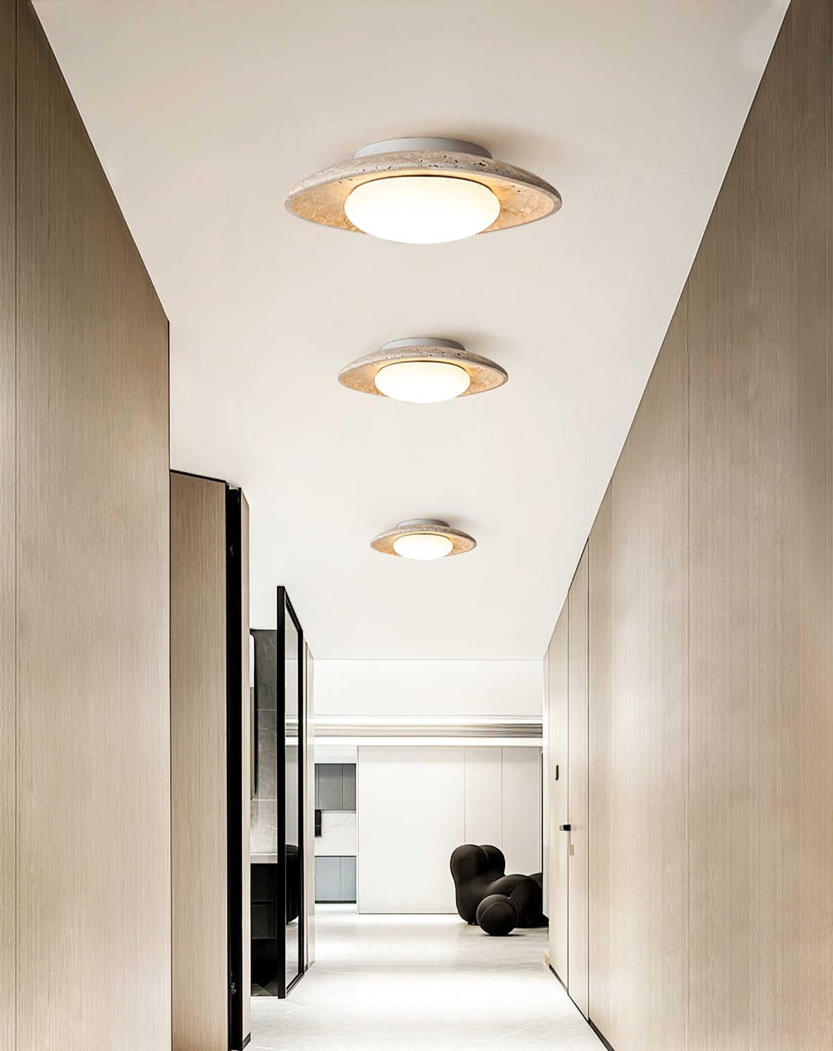 Serinora lampa sufitowa w travertynie