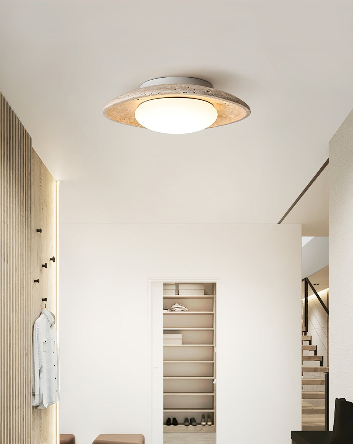 Serinora lampa sufitowa w travertynie