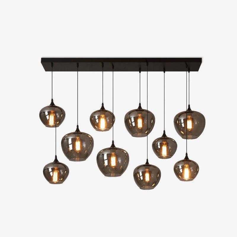 Tevely żyrandol ze szkła w stylu industrial chic
