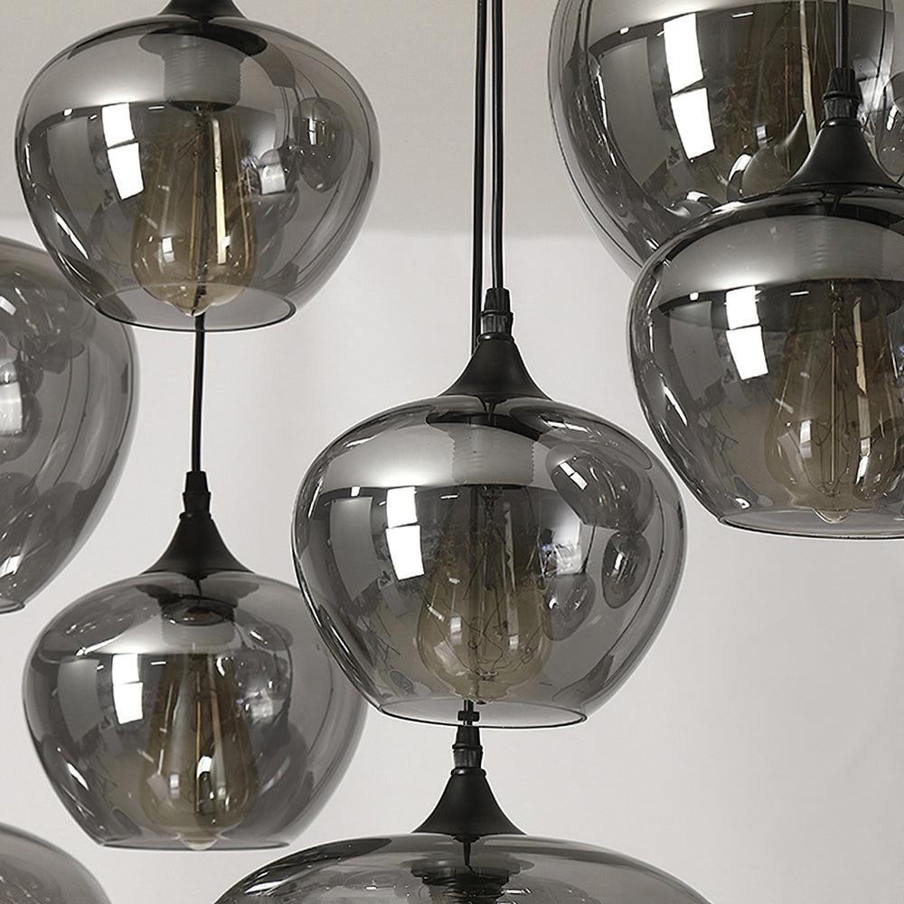 Tevely żyrandol ze szkła w stylu industrial chic
