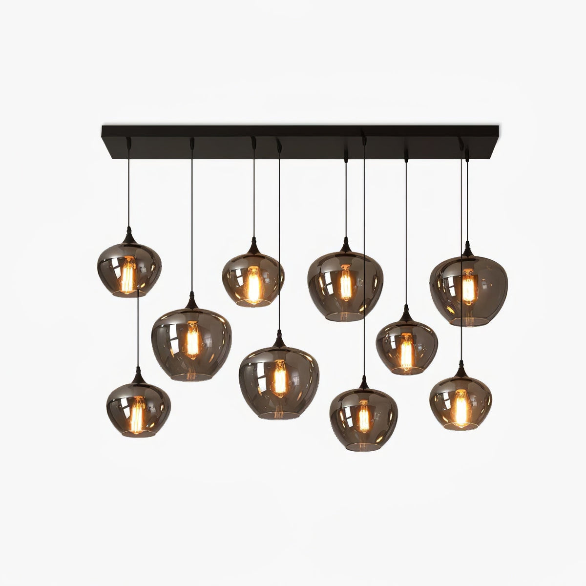 Tevely żyrandol ze szkła w stylu industrial chic