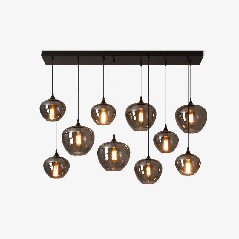 Tevely żyrandol ze szkła w stylu industrial chic