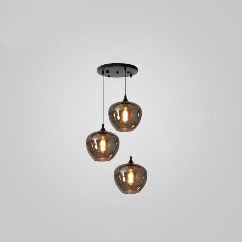 Tevely żyrandol ze szkła w stylu industrial chic
