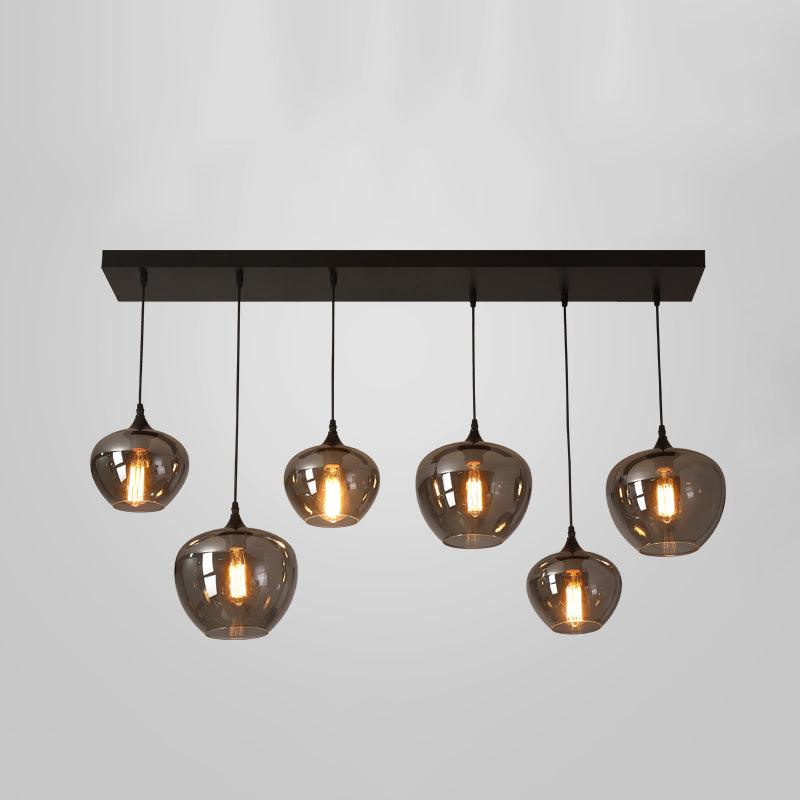 Tevely żyrandol ze szkła w stylu industrial chic