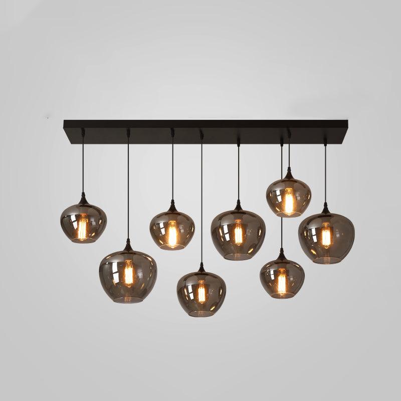 Tevely żyrandol ze szkła w stylu industrial chic