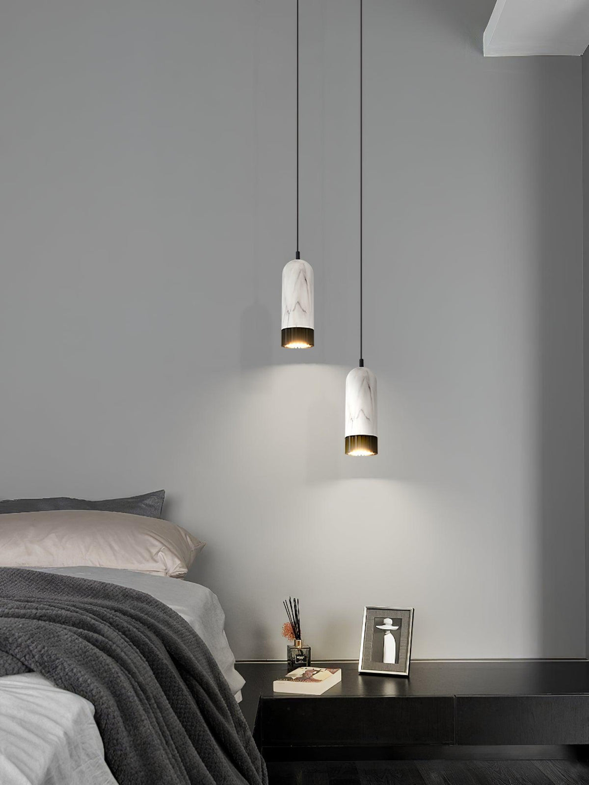 Petisena nowoczesna lampa wisząca z marmuru