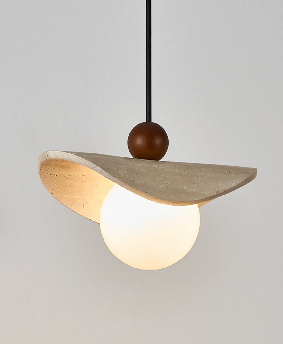 Jorwick Lampa Wisząca Koralikowa Z Trawertynu