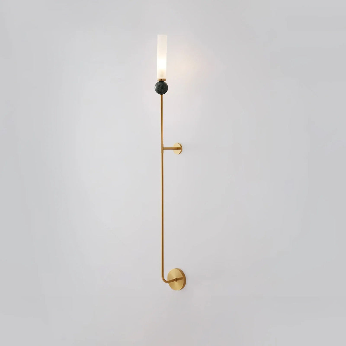 Dulane nowoczesna minimalistyczna kinkietowa lampa ścienna w pionie z marmuru