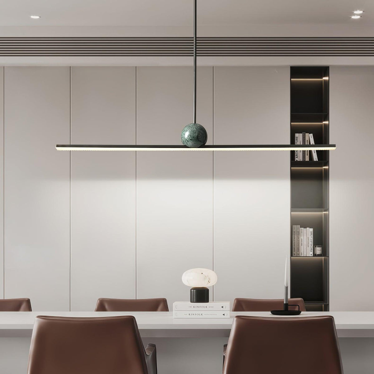 Mariiella liniowa minimalistyczna lampa wisząca z marmuru