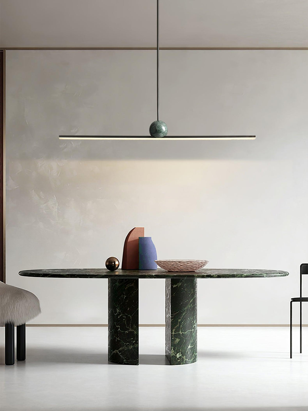 Mariiella liniowa minimalistyczna lampa wisząca z marmuru