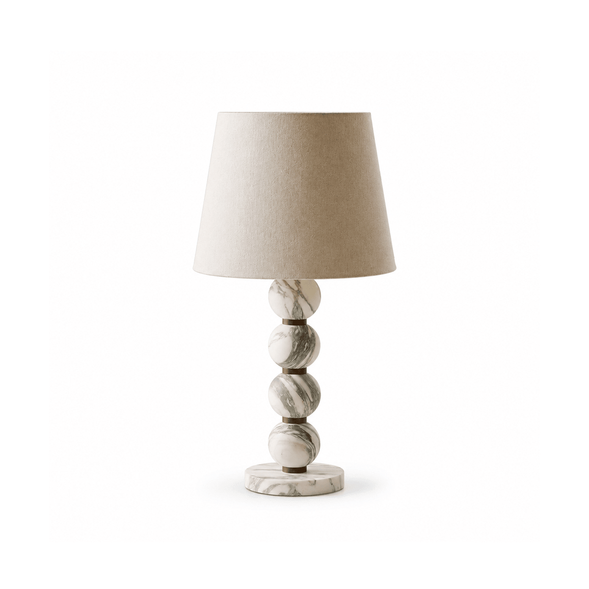 Lampa stołowa Avrielle ze sferycznej kuli marmurowej