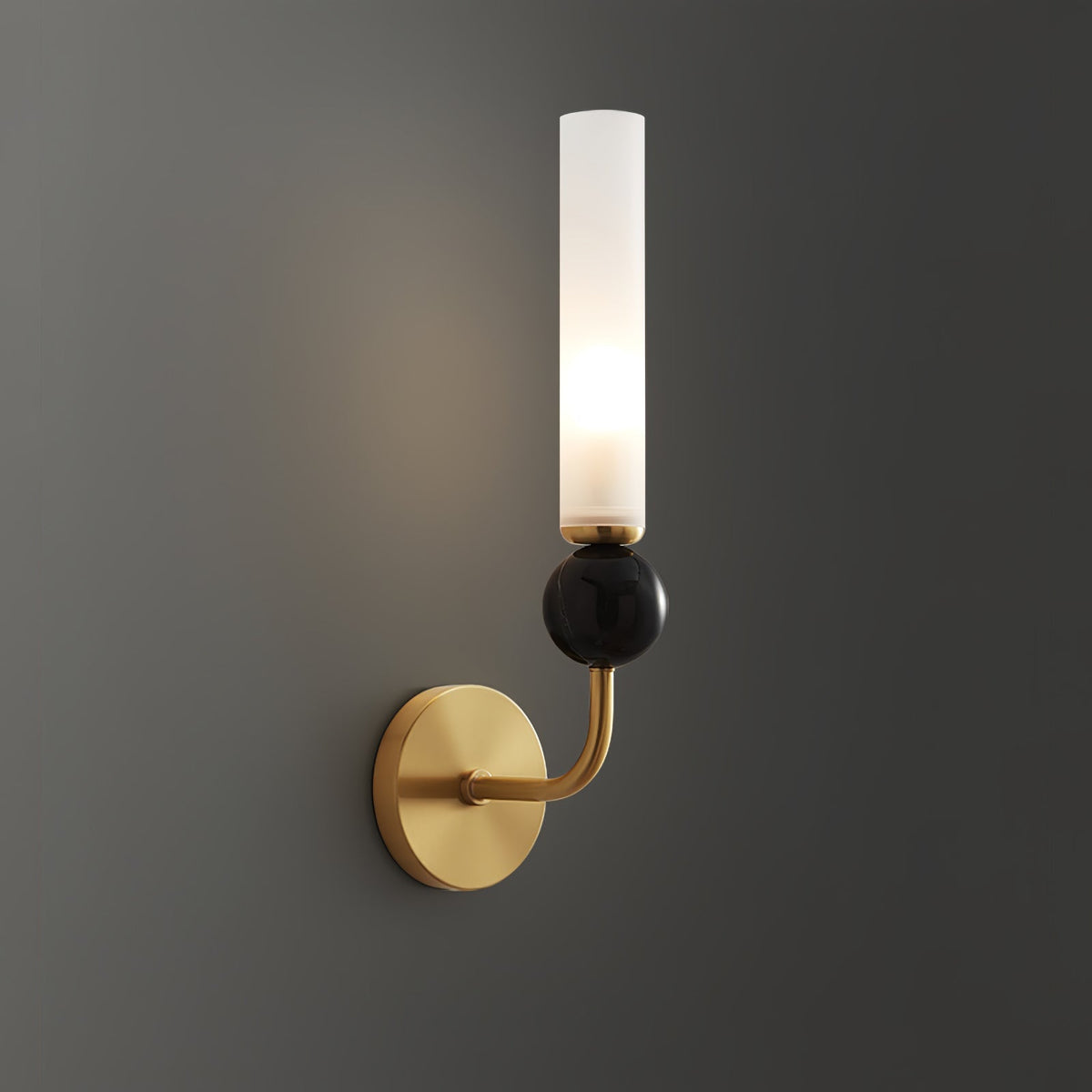 Dulane nowoczesna minimalistyczna kinkietowa lampa ścienna w pionie z marmuru