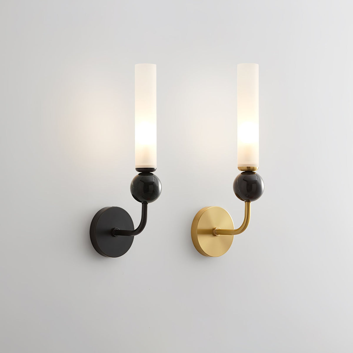 Dulane nowoczesna minimalistyczna kinkietowa lampa ścienna w pionie z marmuru
