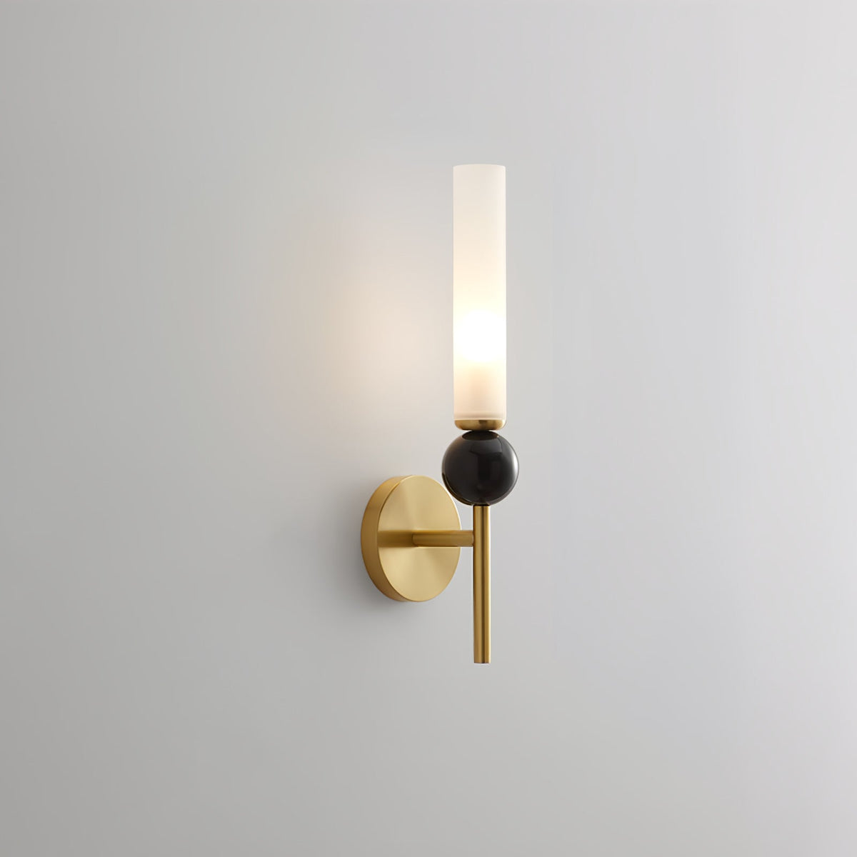 Dulane nowoczesna minimalistyczna kinkietowa lampa ścienna w pionie z marmuru