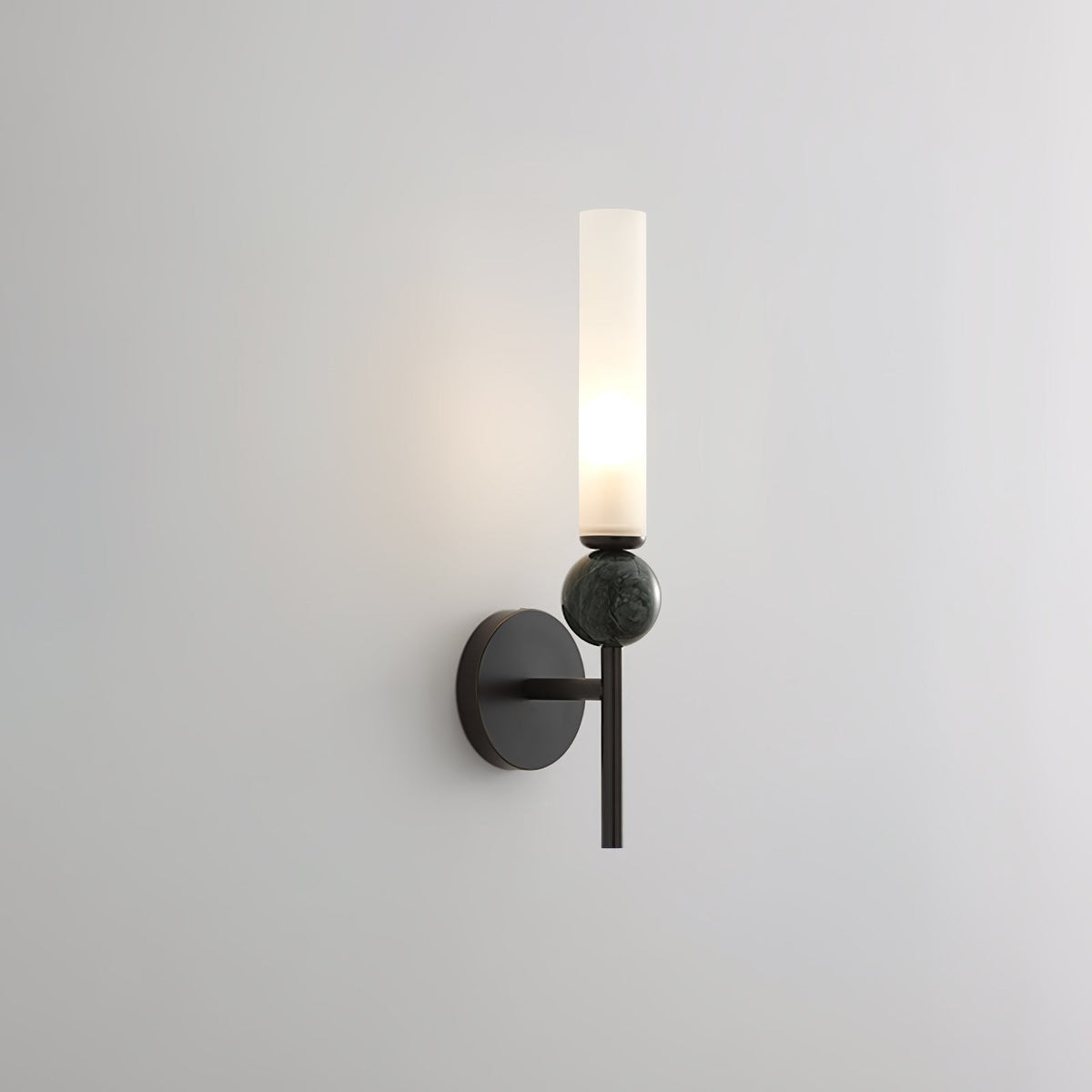 Dulane nowoczesna minimalistyczna kinkietowa lampa ścienna w pionie z marmuru