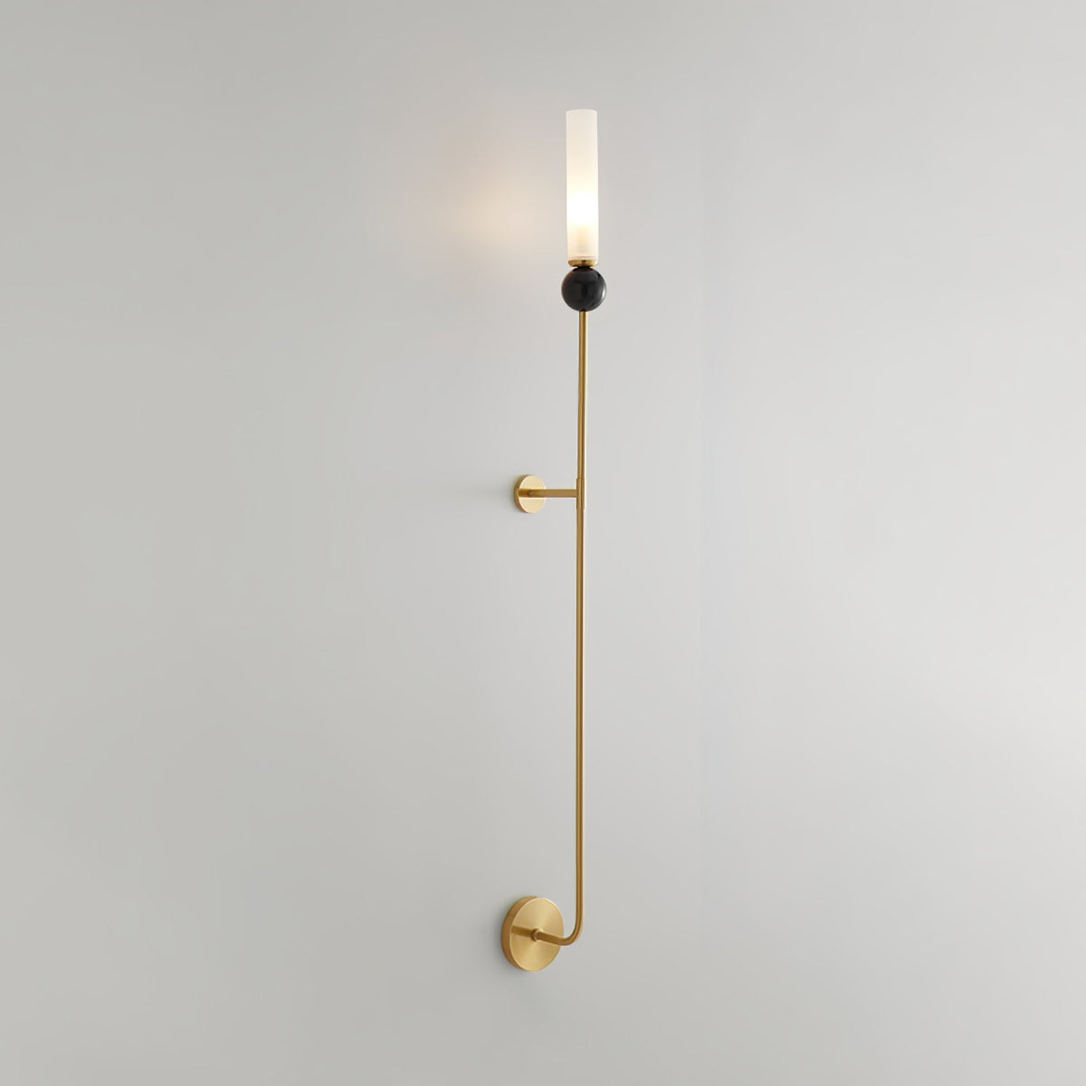 Dulane nowoczesna minimalistyczna kinkietowa lampa ścienna w pionie z marmuru