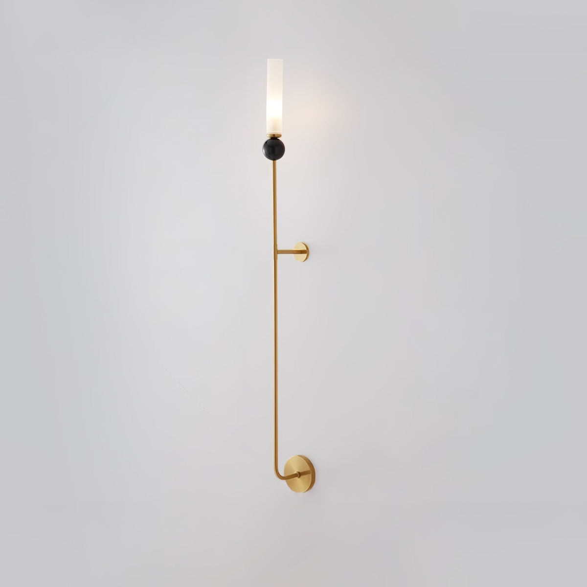 Dulane nowoczesna minimalistyczna kinkietowa lampa ścienna w pionie z marmuru