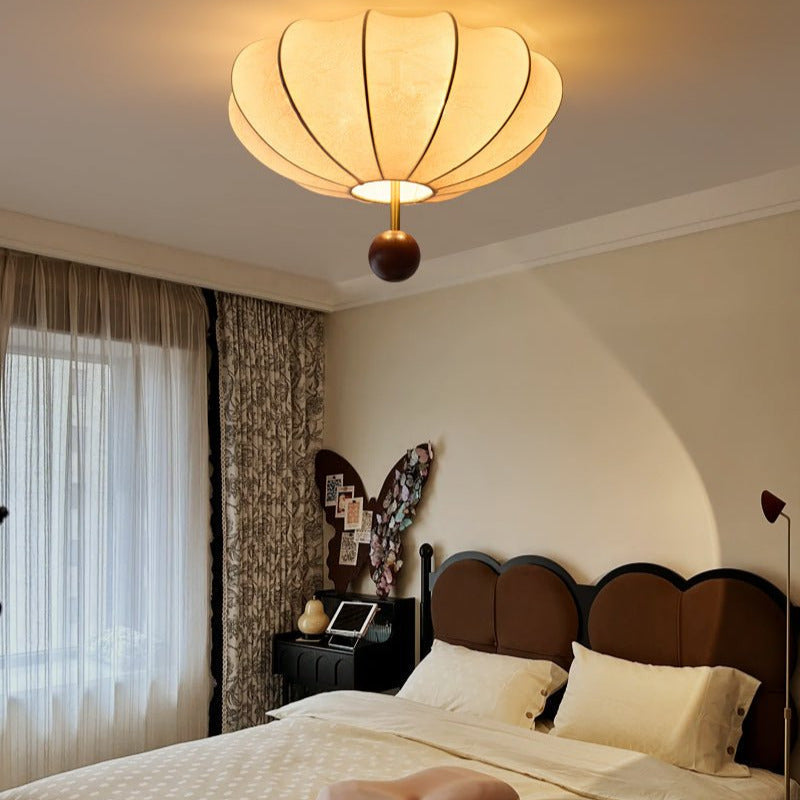 Willow lampa sufitowa z płótna i drewna