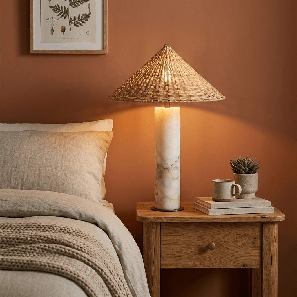 Lampa stołowa Neriella z marmuru