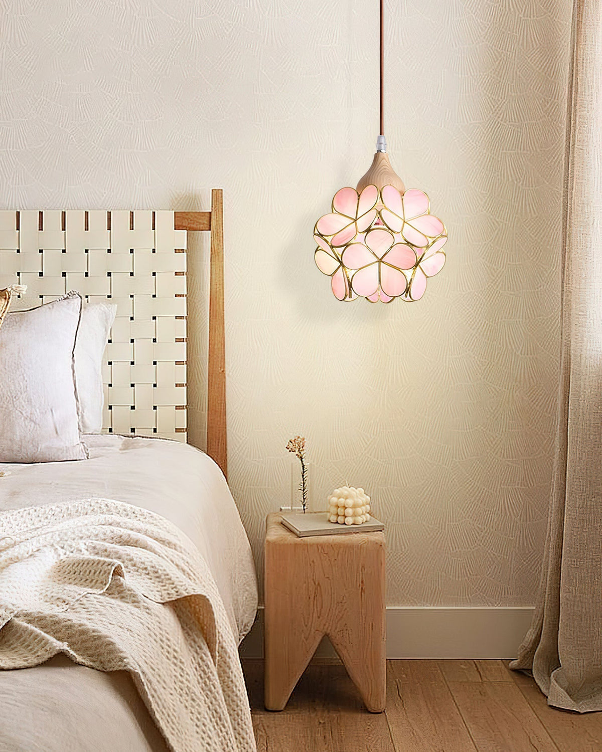 Velina różowy Petal lampa wisząca