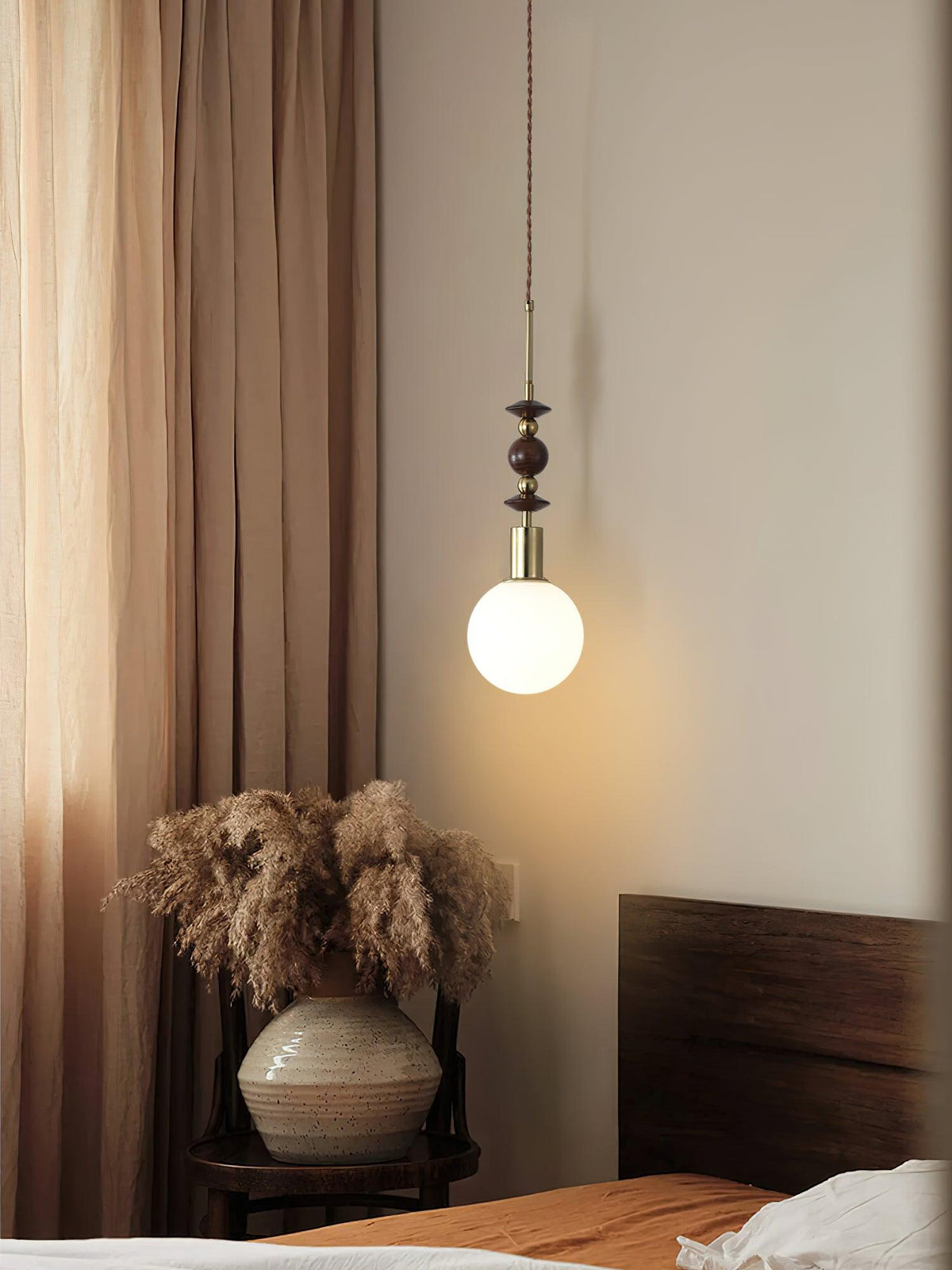 Aldanelle lampa wisząca z drewna