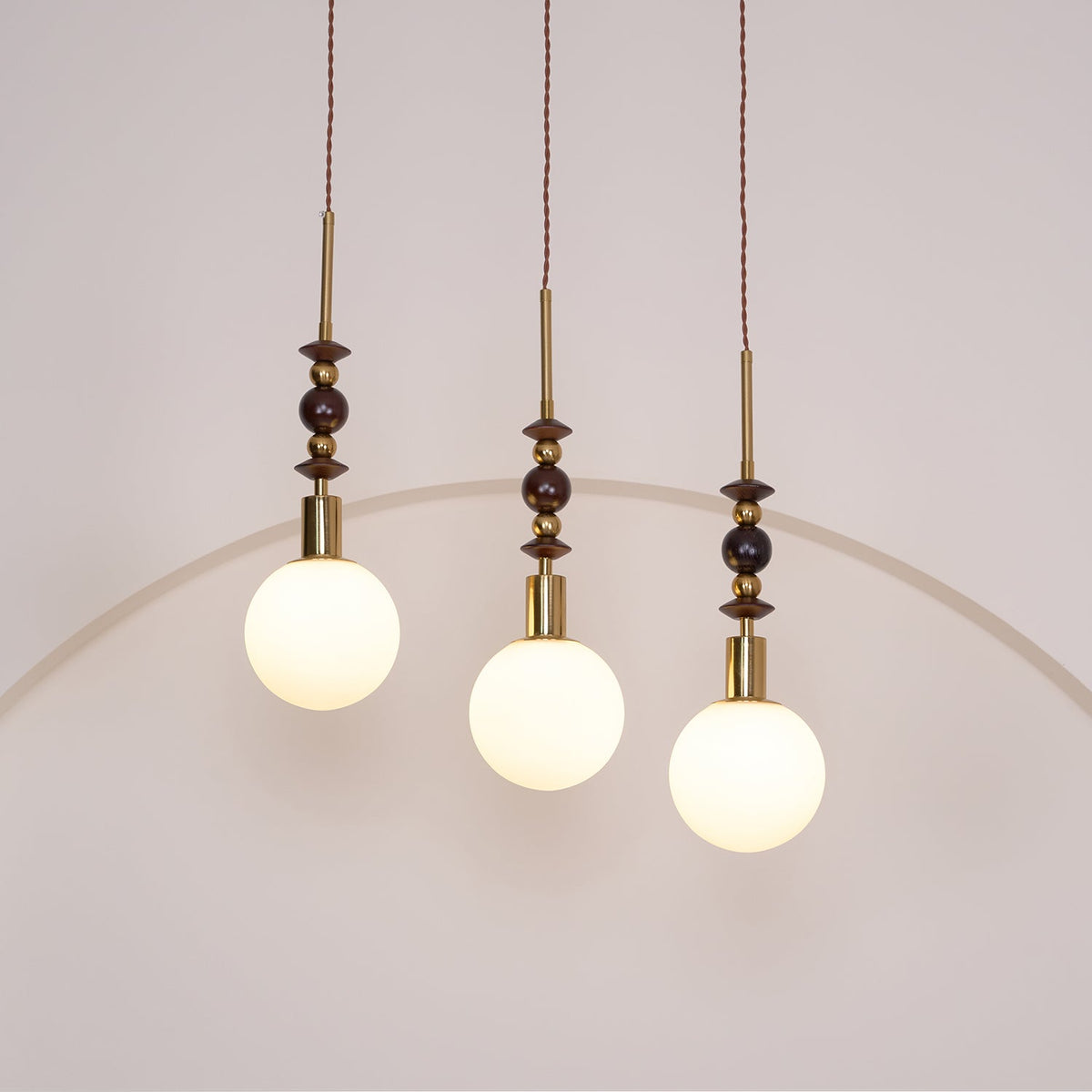 Aldanelle lampa wisząca z drewna