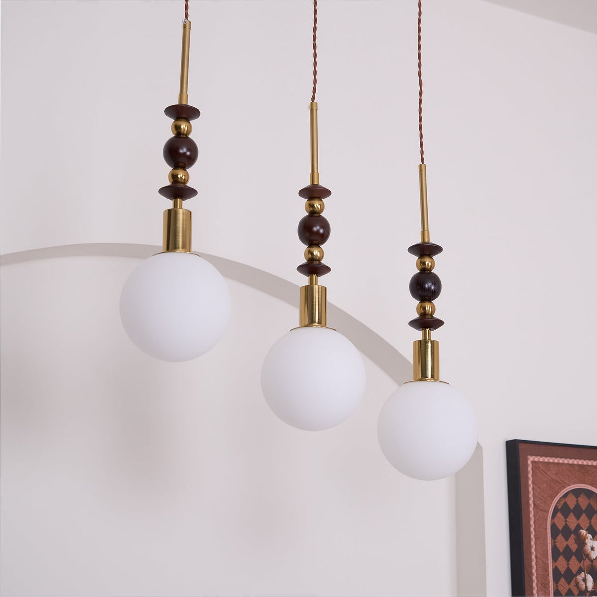 Aldanelle lampa wisząca z drewna