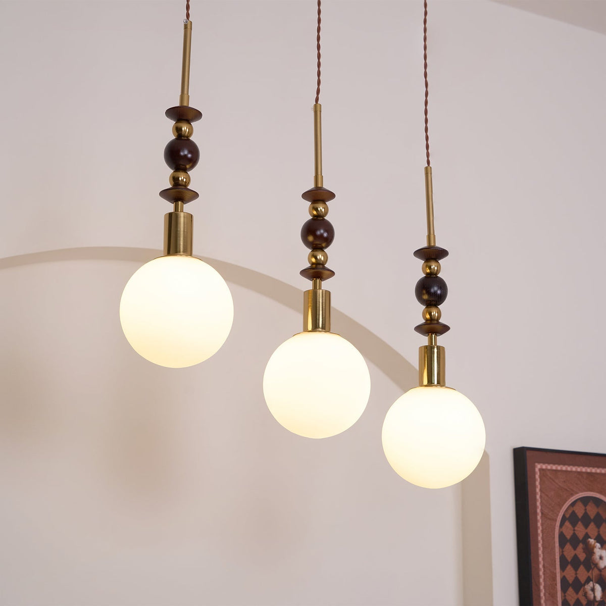 Aldanelle lampa wisząca z drewna
