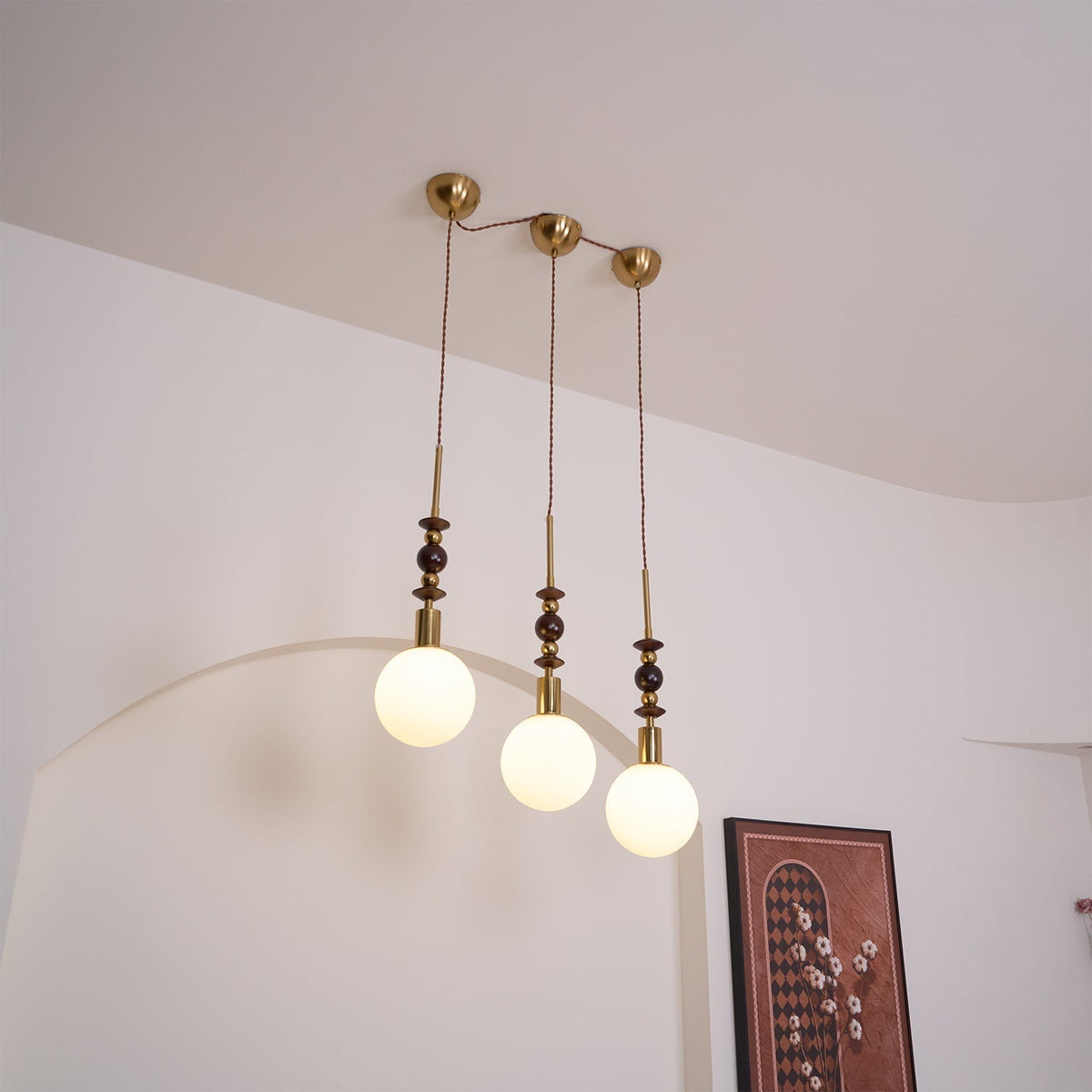 Aldanelle lampa wisząca z drewna