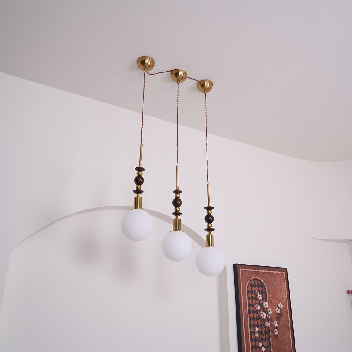 Aldanelle lampa wisząca z drewna