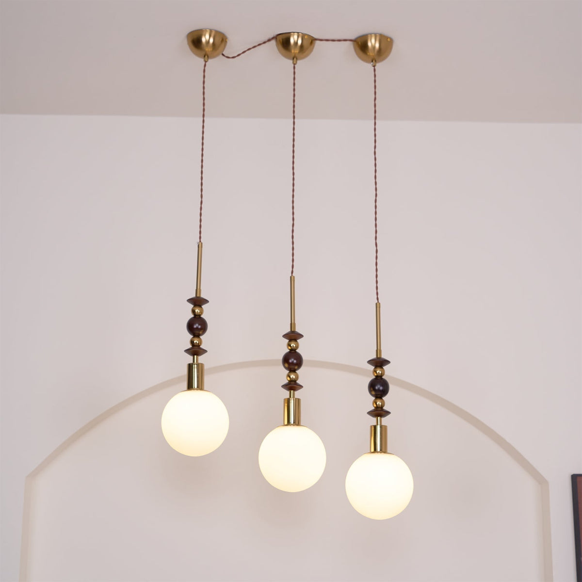 Aldanelle lampa wisząca z drewna
